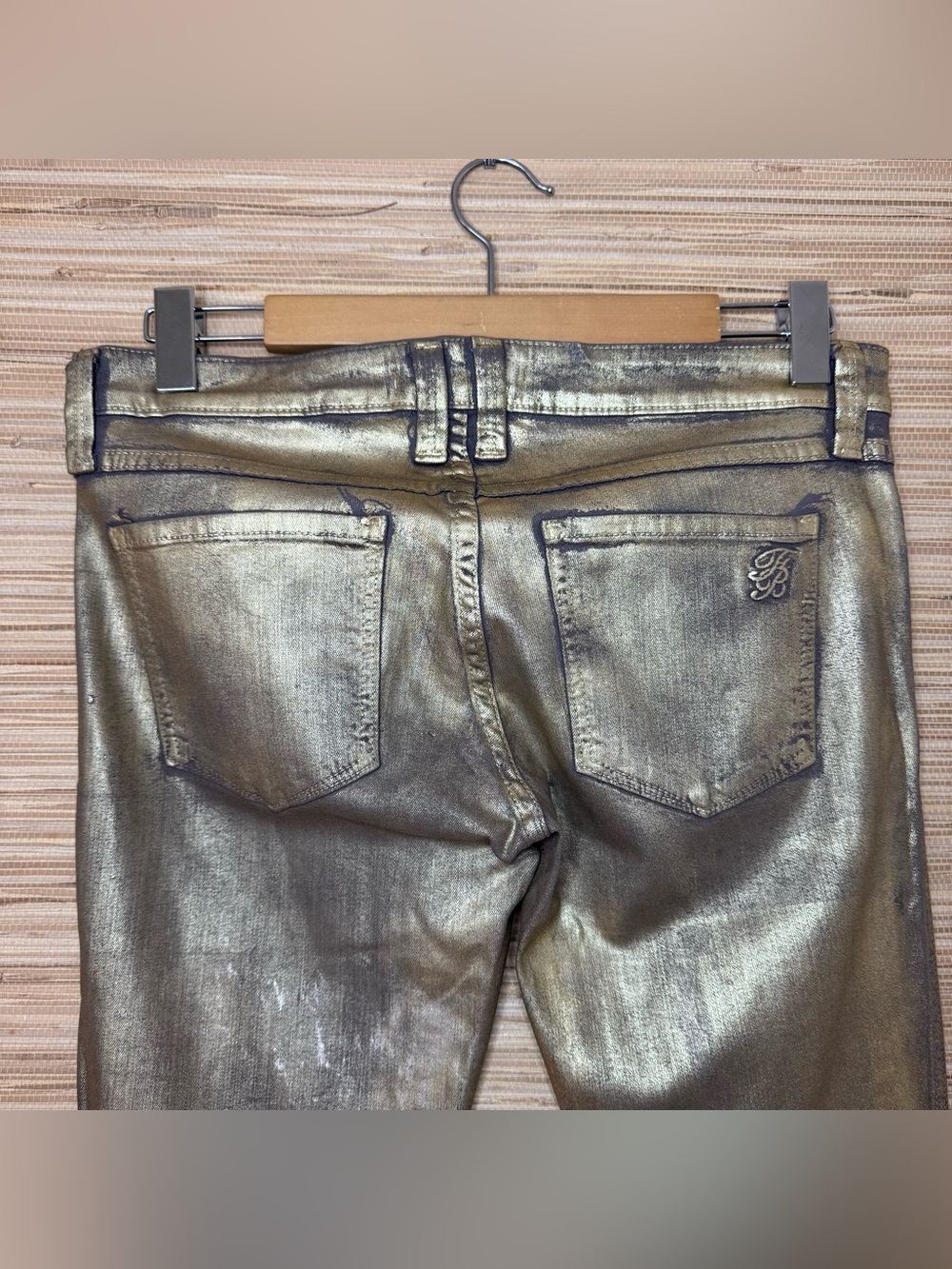 Frankie B Gold Wax Skinny Jeans - Picture 8 of 16